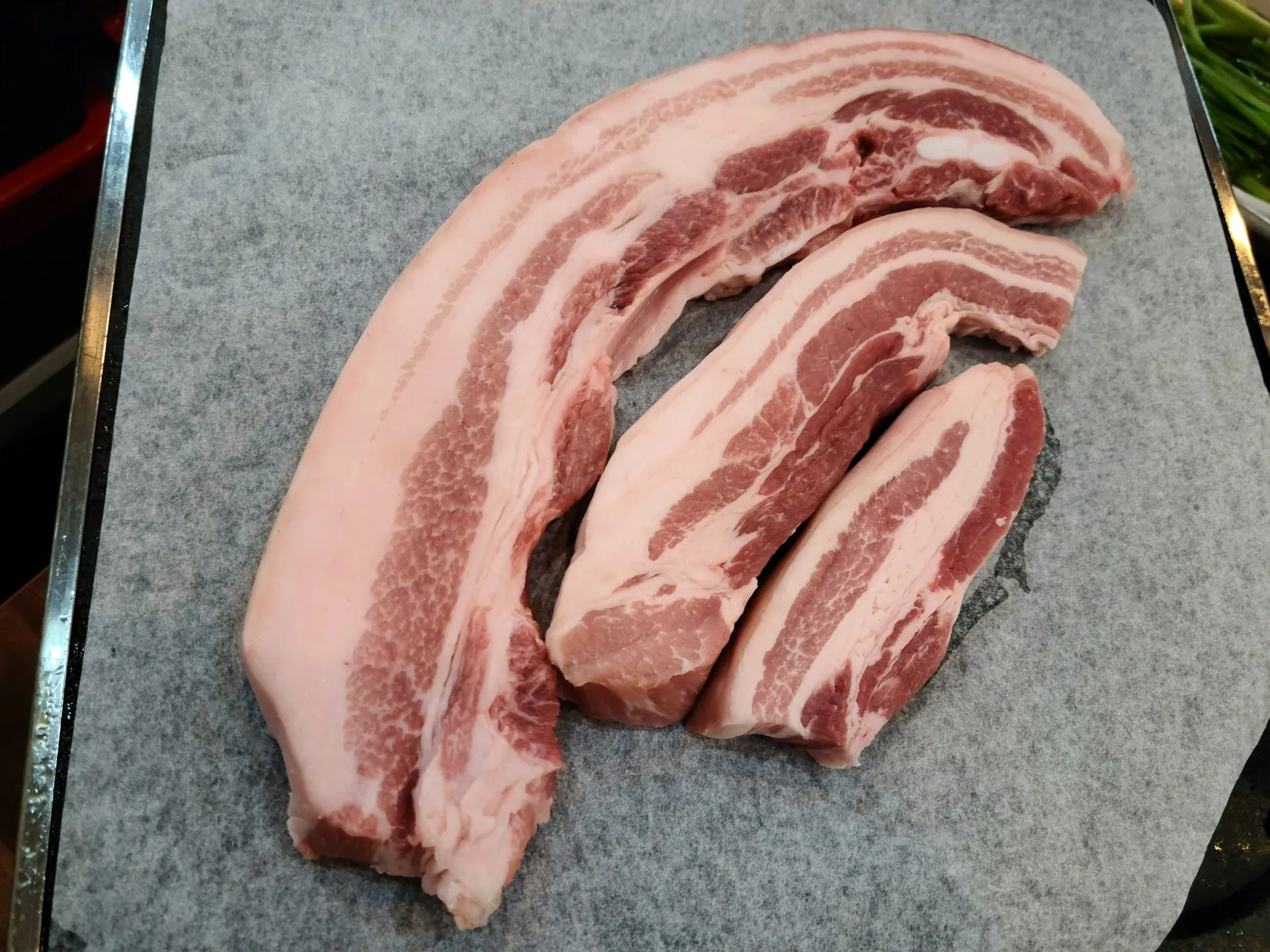 Gefrorener Schweinespeck (Bacon)