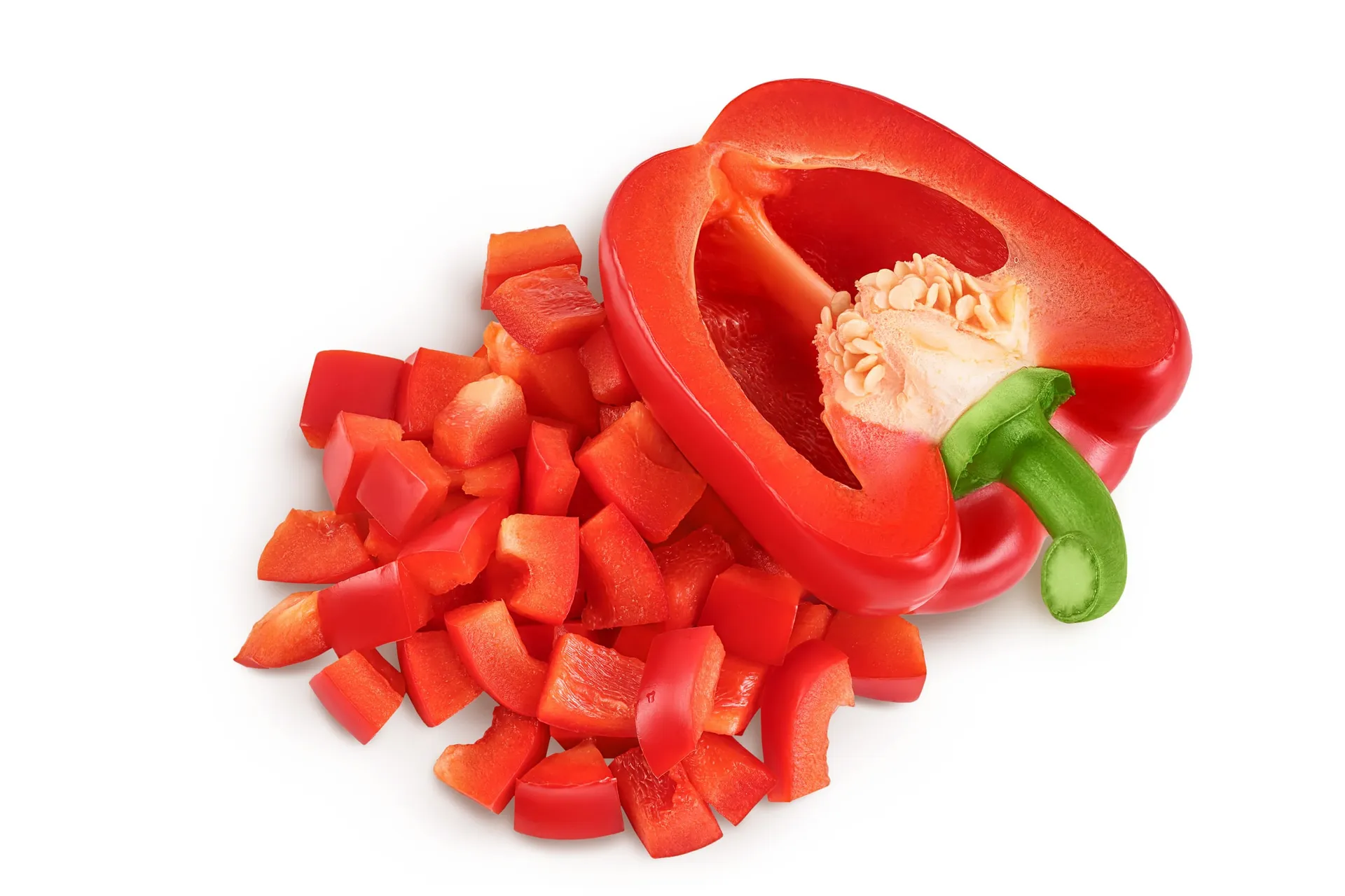 Pimientos rojos en dados IQF